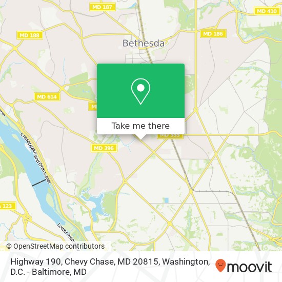 Highway 190, Chevy Chase, MD 20815 map