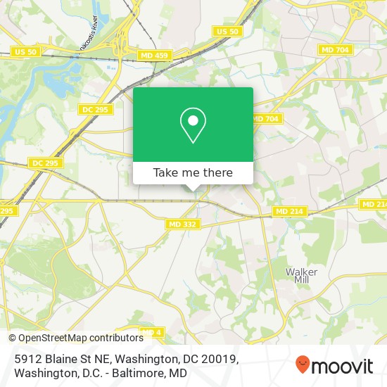 5912 Blaine St NE, Washington, DC 20019 map