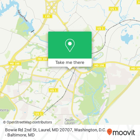 Mapa de Bowie Rd 2nd St, Laurel, MD 20707