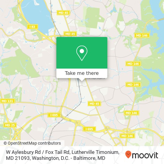 W Aylesbury Rd / Fox Tail Rd, Lutherville Timonium, MD 21093 map