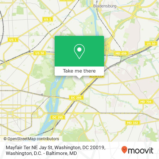 Mapa de Mayfair Ter NE Jay St, Washington, DC 20019