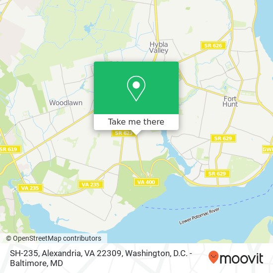 Mapa de SH-235, Alexandria, VA 22309