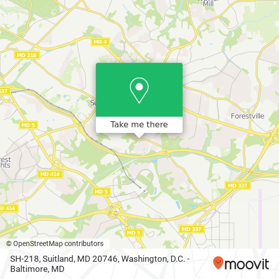 Mapa de SH-218, Suitland, MD 20746