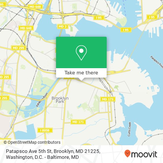 Patapsco Ave 5th St, Brooklyn, MD 21225 map