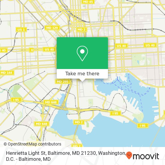 Mapa de Henrietta Light St, Baltimore, MD 21230