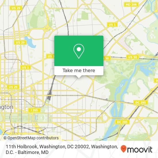 Mapa de 11th Holbrook, Washington, DC 20002