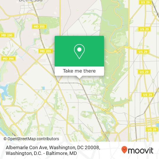 Mapa de Albemarle Con Ave, Washington, DC 20008