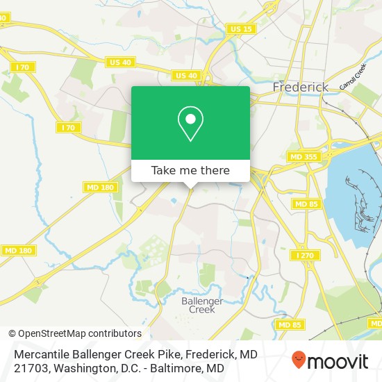 Mapa de Mercantile Ballenger Creek Pike, Frederick, MD 21703