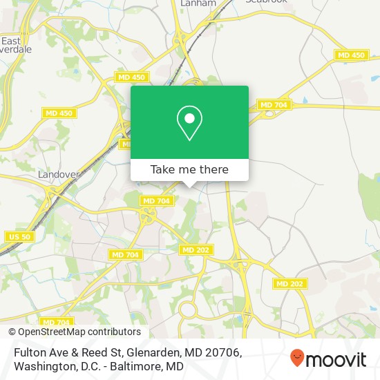 Fulton Ave & Reed St, Glenarden, MD 20706 map