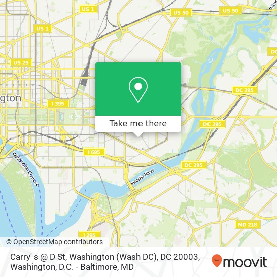 Mapa de Carry' s @ D St, Washington (Wash DC), DC 20003