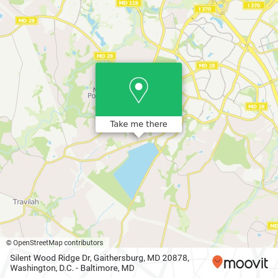 Mapa de Silent Wood Ridge Dr, Gaithersburg, MD 20878