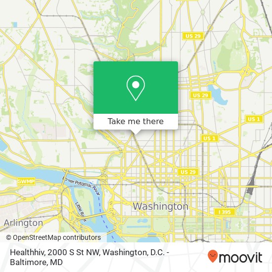 Mapa de Healthhiv, 2000 S St NW