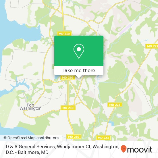 Mapa de D & A General Services, Windjammer Ct