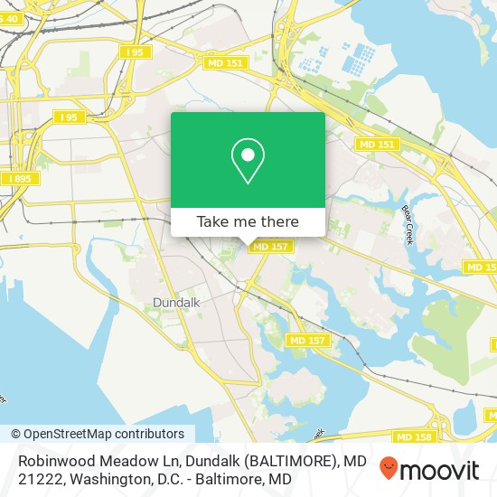 Robinwood Meadow Ln, Dundalk (BALTIMORE), MD 21222 map