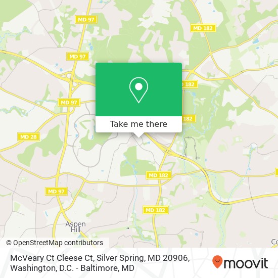 Mapa de McVeary Ct Cleese Ct, Silver Spring, MD 20906