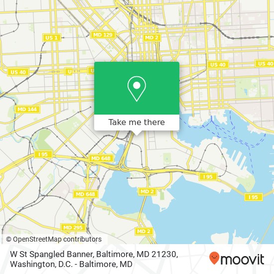 Mapa de W St Spangled Banner, Baltimore, MD 21230