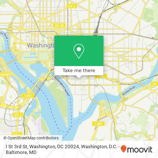 Mapa de I St 3rd St, Washington, DC 20024