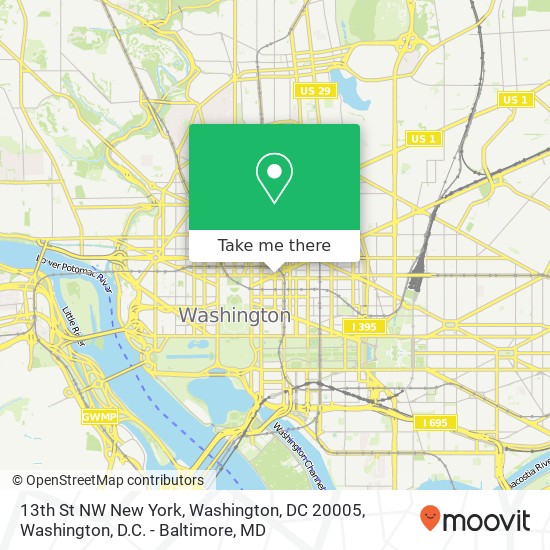 13th St NW New York, Washington, DC 20005 map