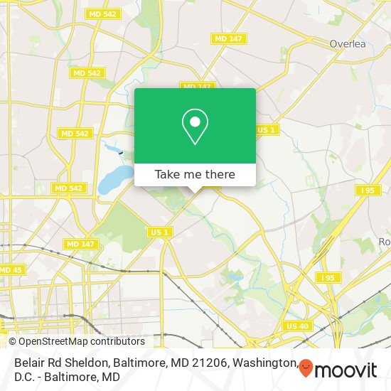 Belair Rd Sheldon, Baltimore, MD 21206 map