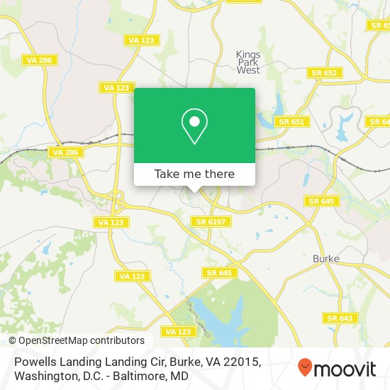 Powells Landing Landing Cir, Burke, VA 22015 map