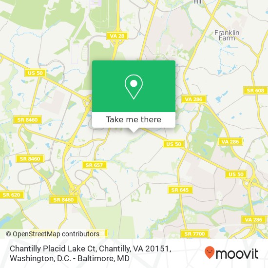 Chantilly Placid Lake Ct, Chantilly, VA 20151 map