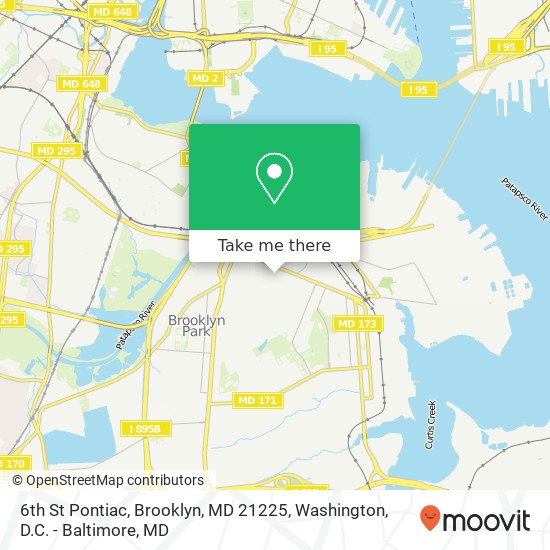 Mapa de 6th St Pontiac, Brooklyn, MD 21225