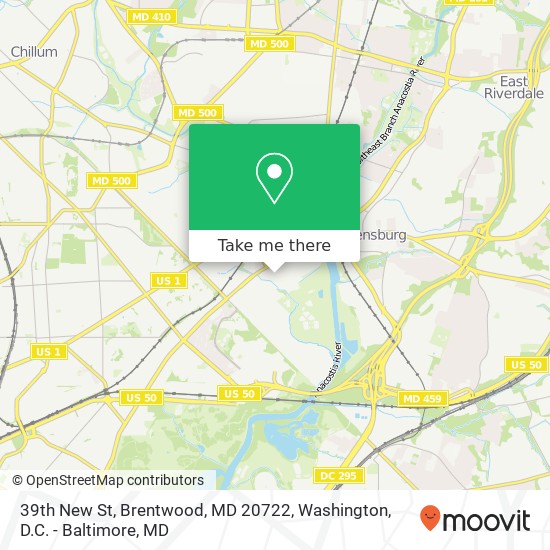 39th New St, Brentwood, MD 20722 map