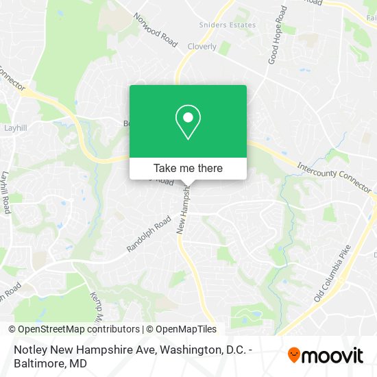 Mapa de Notley New Hampshire Ave
