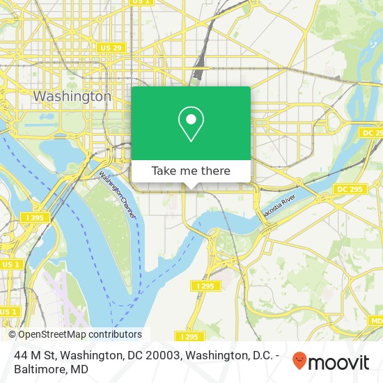 Mapa de 44 M St, Washington, DC 20003