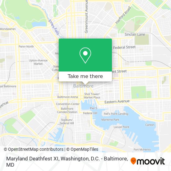 Mapa de Maryland Deathfest XI