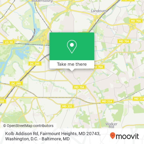 Kolb Addison Rd, Fairmount Heights, MD 20743 map