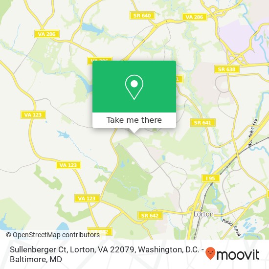 Mapa de Sullenberger Ct, Lorton, VA 22079