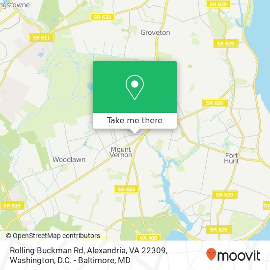 Mapa de Rolling Buckman Rd, Alexandria, VA 22309