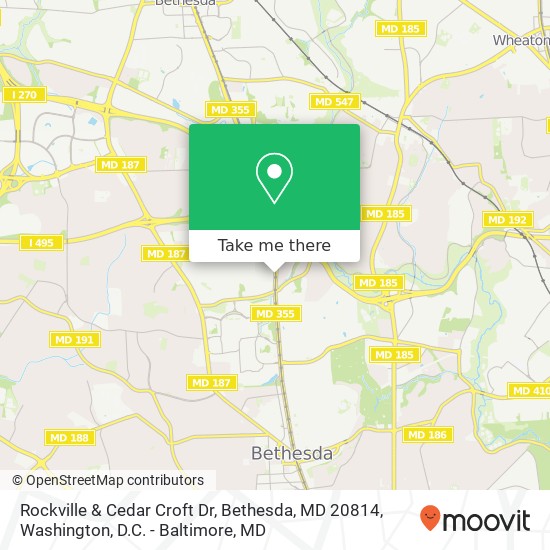 Rockville & Cedar Croft Dr, Bethesda, MD 20814 map