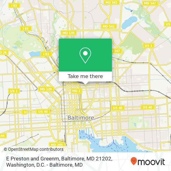 Mapa de E Preston and Greenm, Baltimore, MD 21202