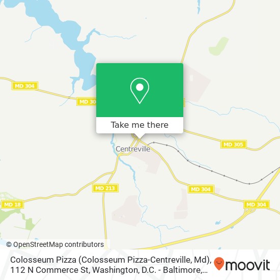 Mapa de Colosseum Pizza (Colosseum Pizza-Centreville, Md), 112 N Commerce St