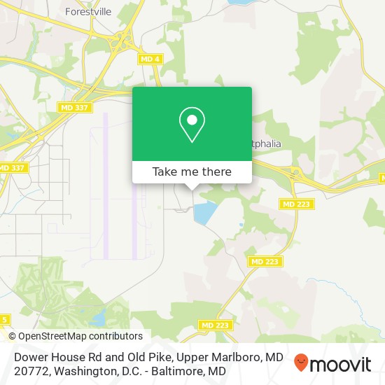 Mapa de Dower House Rd and Old Pike, Upper Marlboro, MD 20772