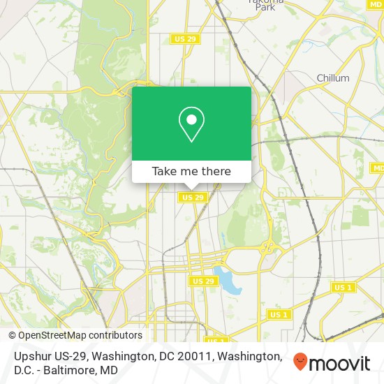 Upshur US-29, Washington, DC 20011 map