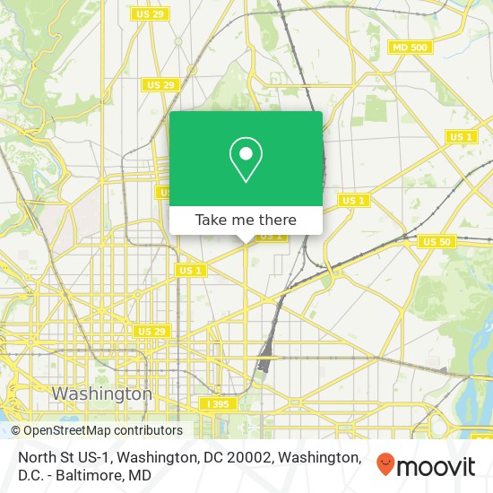 Mapa de North St US-1, Washington, DC 20002