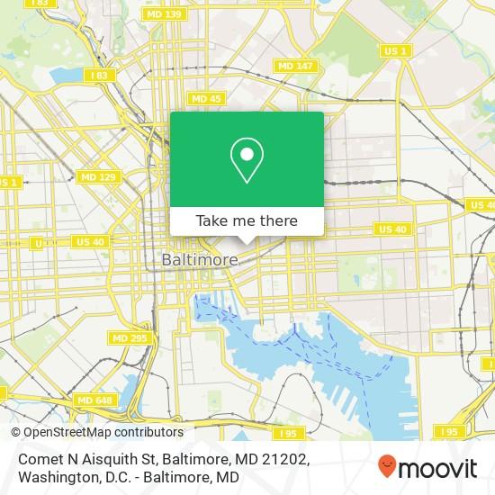 Mapa de Comet N Aisquith St, Baltimore, MD 21202