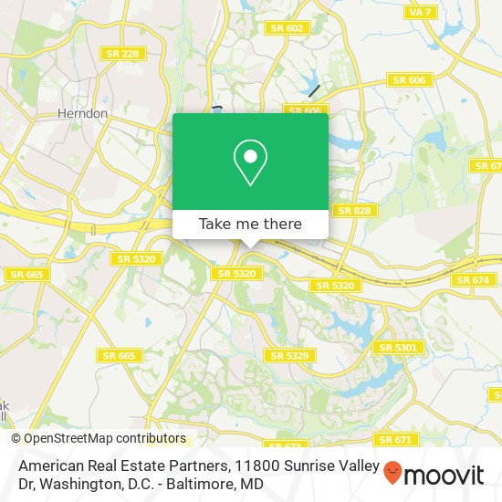 Mapa de American Real Estate Partners, 11800 Sunrise Valley Dr