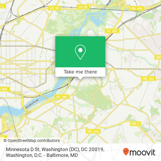 Minnesota D St, Washington (DC), DC 20019 map