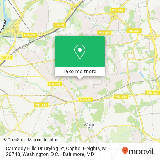 Carmody Hills Dr Drylog St, Capitol Heights, MD 20743 map