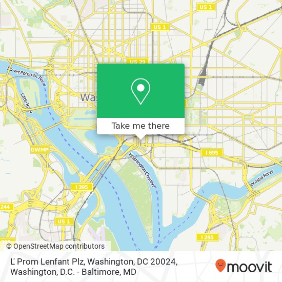 L' Prom Lenfant Plz, Washington, DC 20024 map