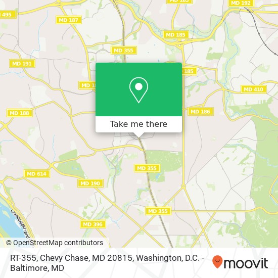 Mapa de RT-355, Chevy Chase, MD 20815