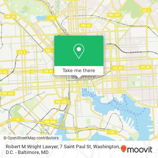 Robert M Wright Lawyer, 7 Saint Paul St map