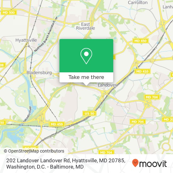 Mapa de 202 Landover Landover Rd, Hyattsville, MD 20785