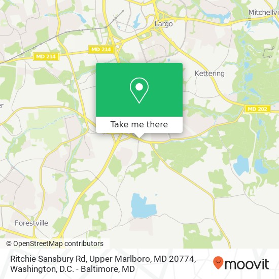 Mapa de Ritchie Sansbury Rd, Upper Marlboro, MD 20774