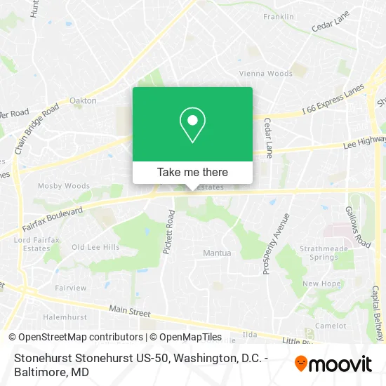 Mapa de Stonehurst Stonehurst US-50