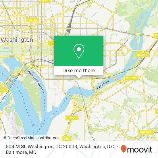 Mapa de 504 M St, Washington, DC 20003